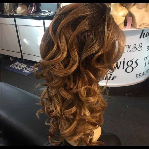 Ombré wig Romance Curl Swisslace Wig Lacefront New - Picture 4 of 7